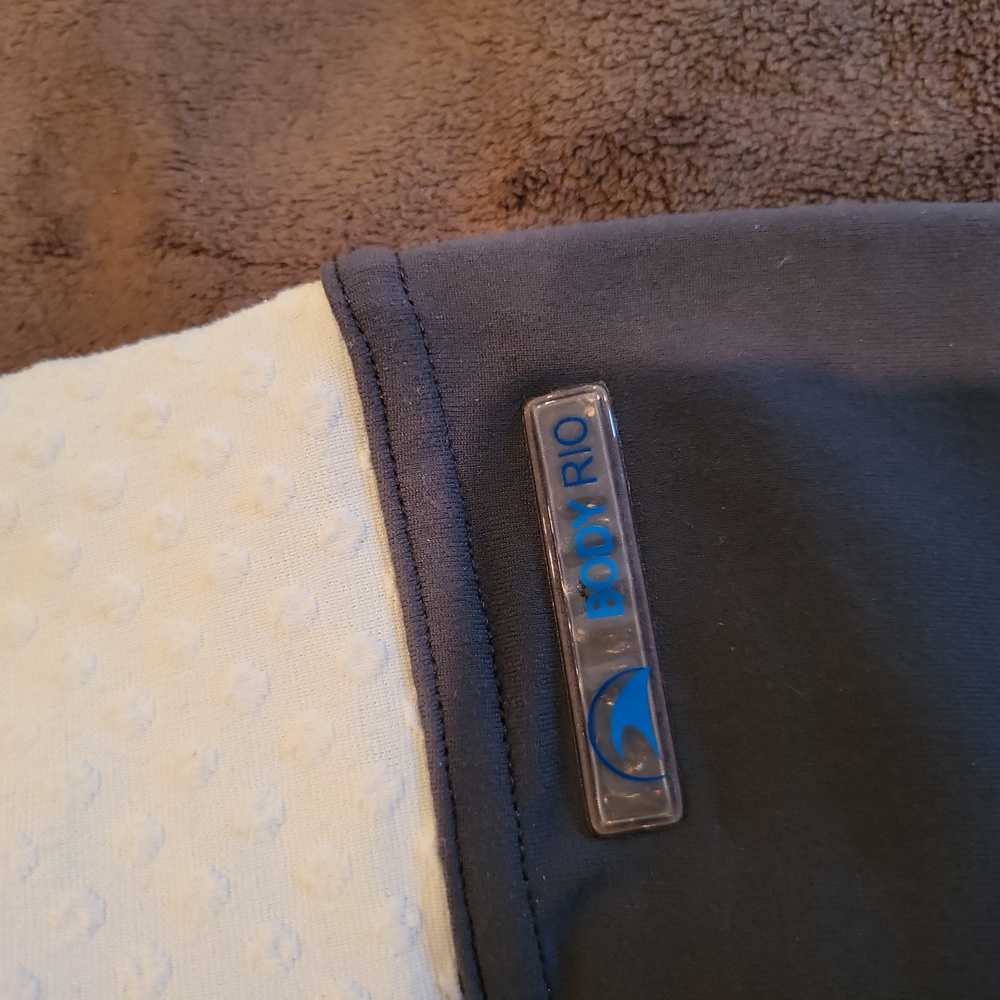 Body Rio Gray Yoga Pants with White Waistband Size OS - Picture 5 of 5